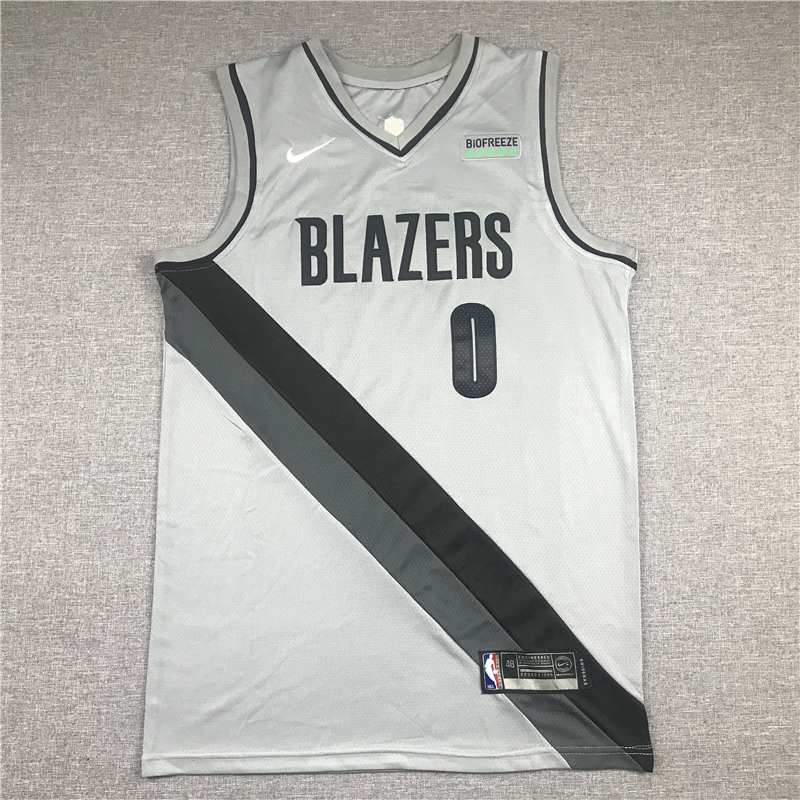 20/21 Portland Trail Blazers LILLARD #0 Grey Basketball Jersey (Stitched)