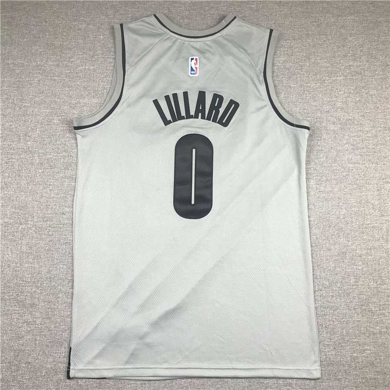 20/21 Portland Trail Blazers LILLARD #0 Grey Basketball Jersey (Stitched)