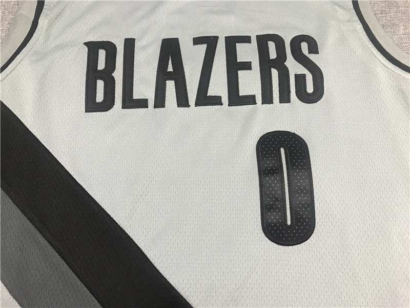 20/21 Portland Trail Blazers LILLARD #0 Grey Basketball Jersey (Stitched)