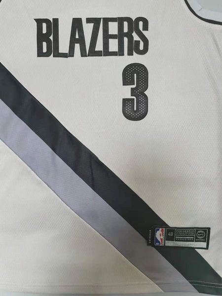 20/21 Portland Trail Blazers MCCOLLUM #3 Grey Basketball Jersey (Stitched)