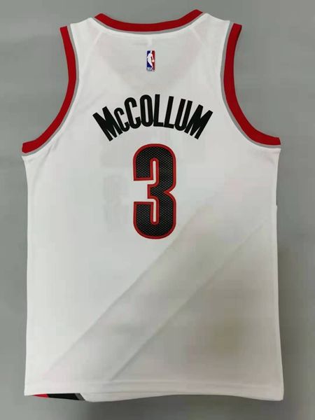 20/21 Portland Trail Blazers MCCOLLUM #3 White Basketball Jersey (Stitched)