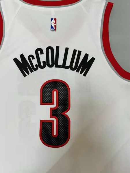 20/21 Portland Trail Blazers MCCOLLUM #3 White Basketball Jersey (Stitched)