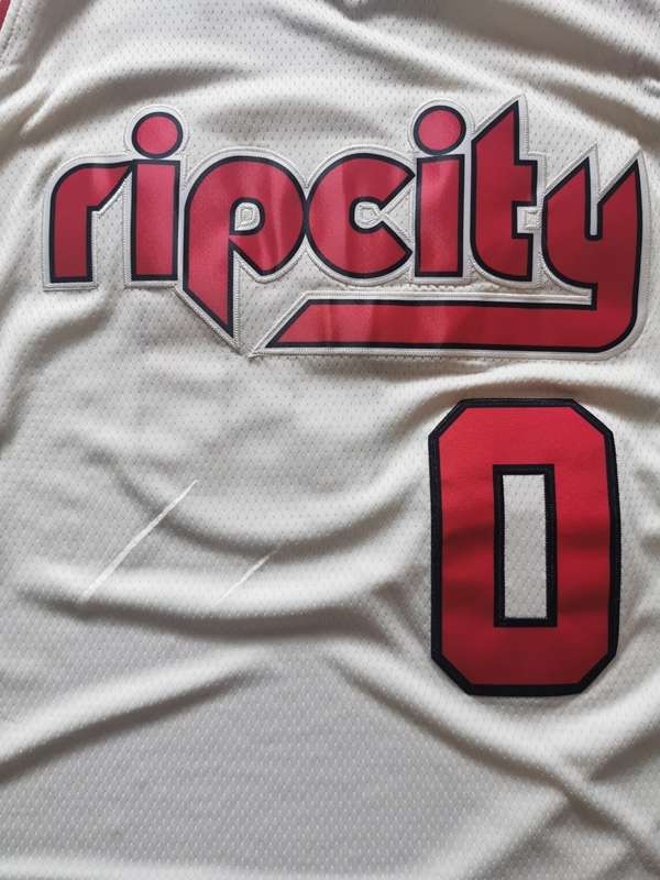 2020 Portland Trail Blazers LILLARD #0 White City Basketball Jersey (Stitched)