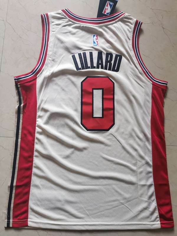 2020 Portland Trail Blazers LILLARD #0 White City Basketball Jersey (Stitched)