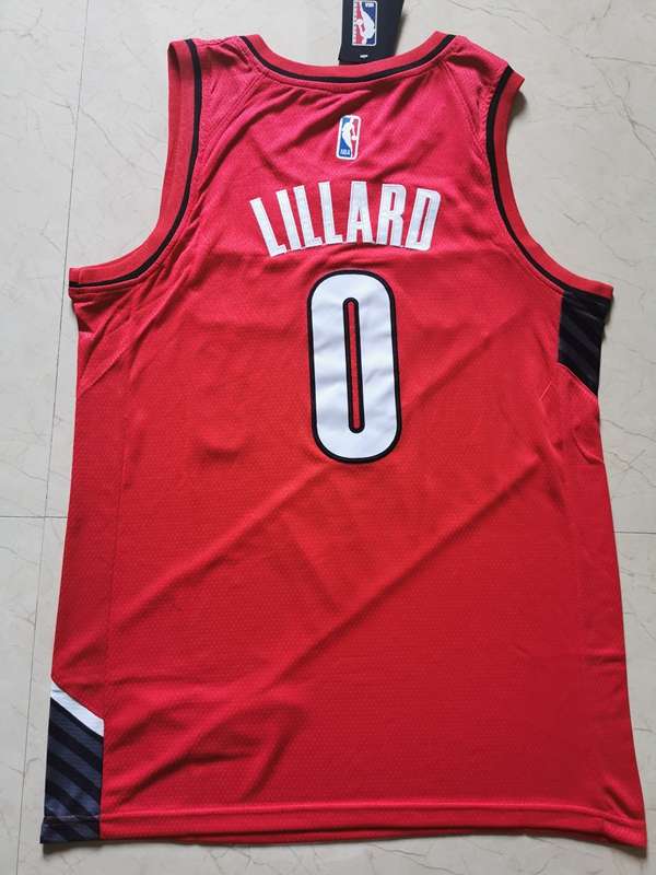 2020 Portland Trail Blazers LILLARD #0 Red Basketball Jersey (Stitched)