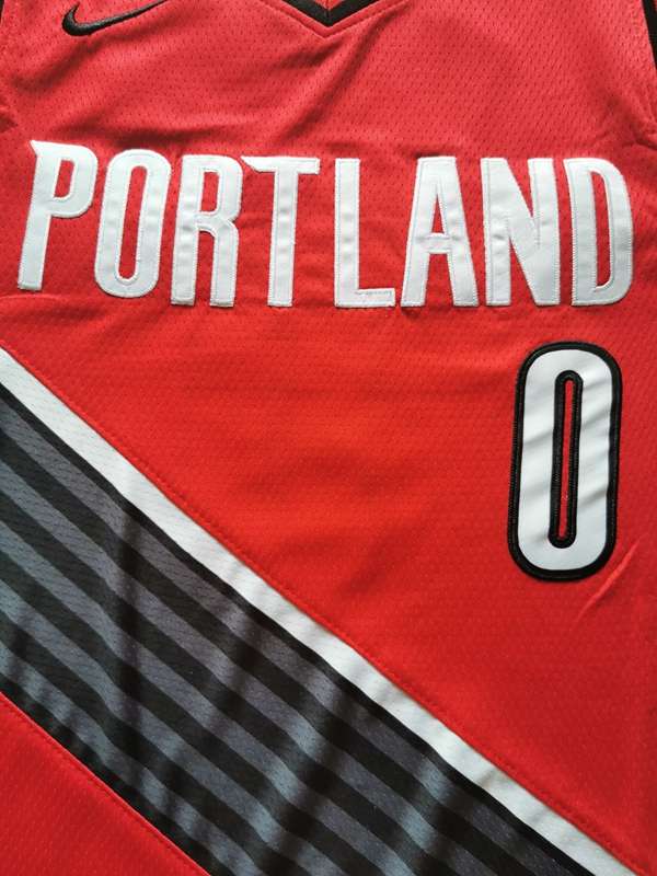 2020 Portland Trail Blazers LILLARD #0 Red Basketball Jersey (Stitched)