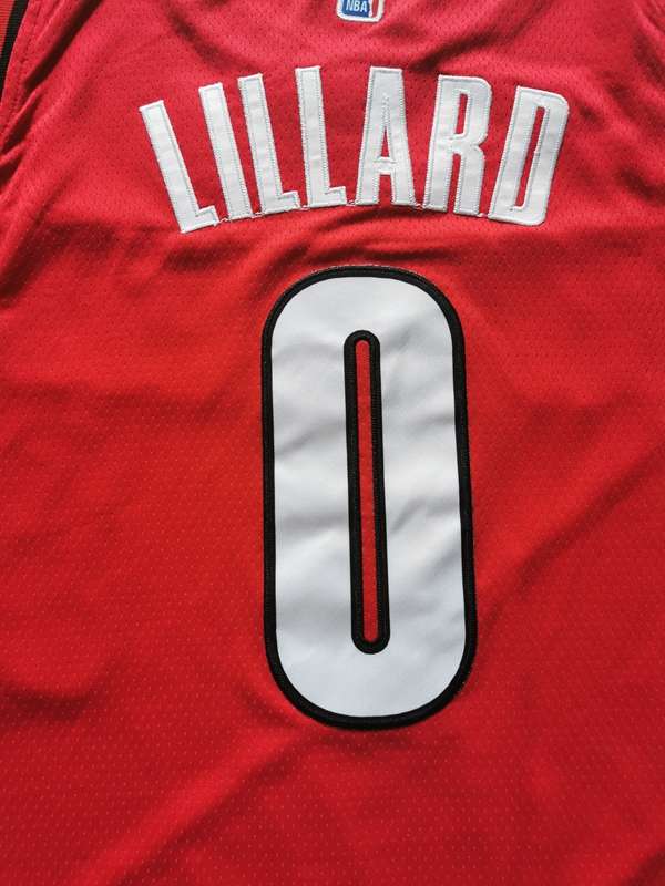 2020 Portland Trail Blazers LILLARD #0 Red Basketball Jersey (Stitched)