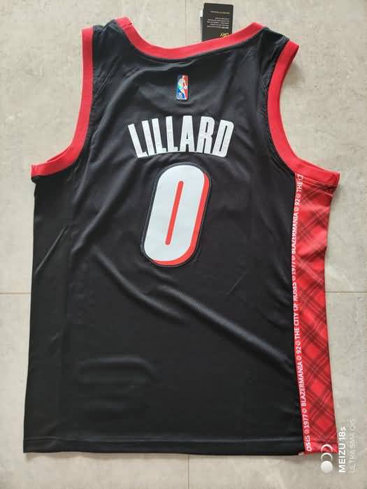 21/22 Portland Trail Blazers LILLARD #0 Black Basketball Jersey (Stitched)