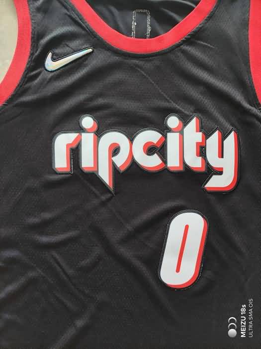 21/22 Portland Trail Blazers LILLARD #0 Black Basketball Jersey (Stitched)