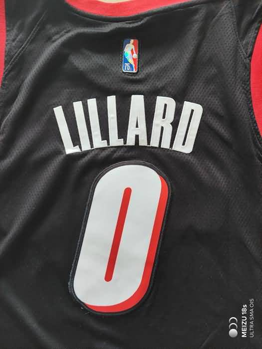 21/22 Portland Trail Blazers LILLARD #0 Black Basketball Jersey (Stitched)