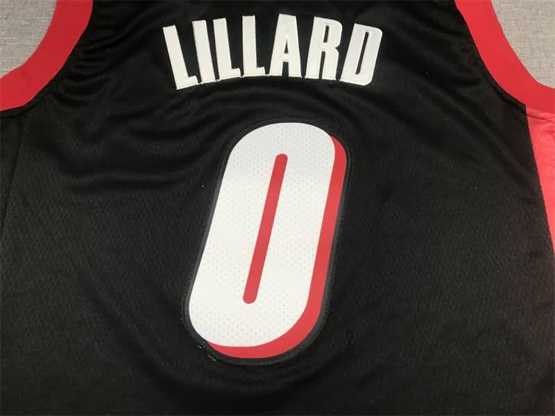 21/22 Portland Trail Blazers LILLARD #0 Black City Basketball Jersey (Stitched)