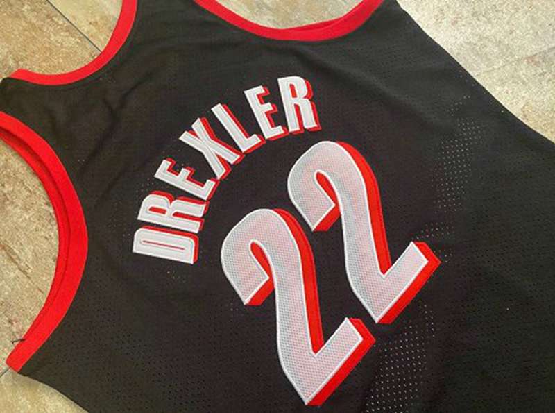 1991/92 Portland Trail Blazers DREXLER #22 Black Classics Basketball Jersey (Closely Stitched)