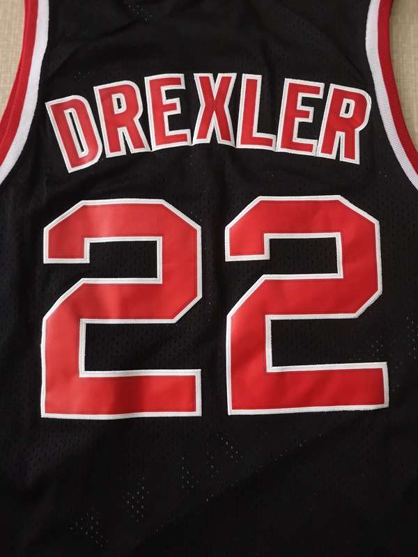 Portland Trail Blazers DREXLER #22 Black Classics Basketball Jersey (Stitched)