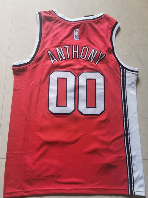 Portland Trail Blazers ANTHONY #00 Red Classics Basketball Jersey (Stitched)