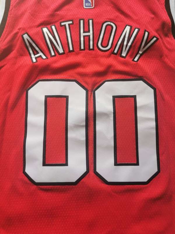 Portland Trail Blazers ANTHONY #00 Red Classics Basketball Jersey (Stitched)