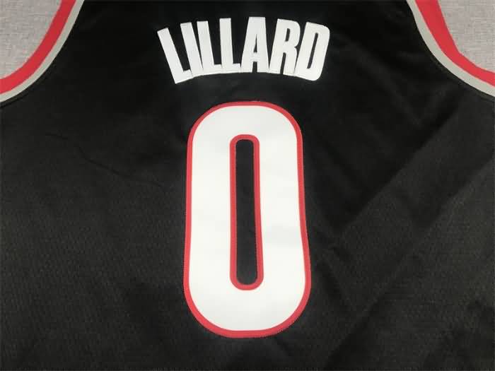 Portland Trail Blazers LILLARD #0 Black Basketball Jersey (Stitched)