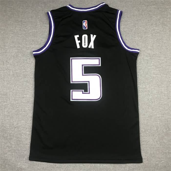 21/22 Sacramento Kings FOX #5 Black City Basketball Jersey (Stitched)