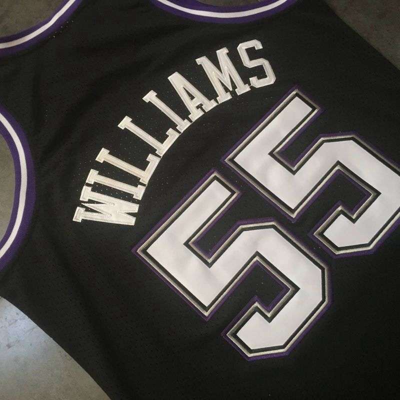 1998/99 Sacramento Kings WILLIAMS #55 Black Classics Basketball Jersey (Closely Stitched)