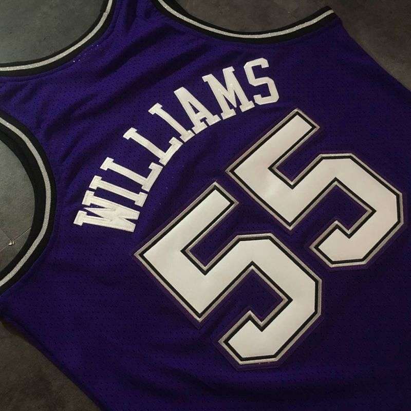 1998/99 Sacramento Kings WILLIAMS #55 Purple Classics Basketball Jersey (Closely Stitched)