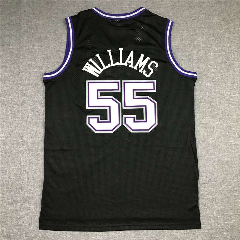 1998/99 Sacramento Kings WILLIAMS #55 Black Classics Basketball Jersey (Stitched)