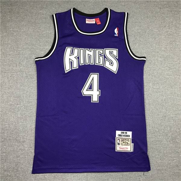 1998/99 Sacramento Kings WEBBER #4 Purple Classics Basketball Jersey (Stitched)
