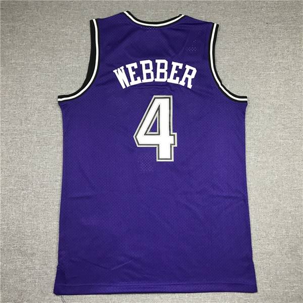 1998/99 Sacramento Kings WEBBER #4 Purple Classics Basketball Jersey (Stitched)