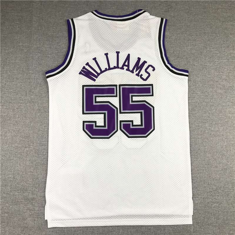 1998/99 Sacramento Kings WILLIAMS #55 White Classics Basketball Jersey (Stitched)