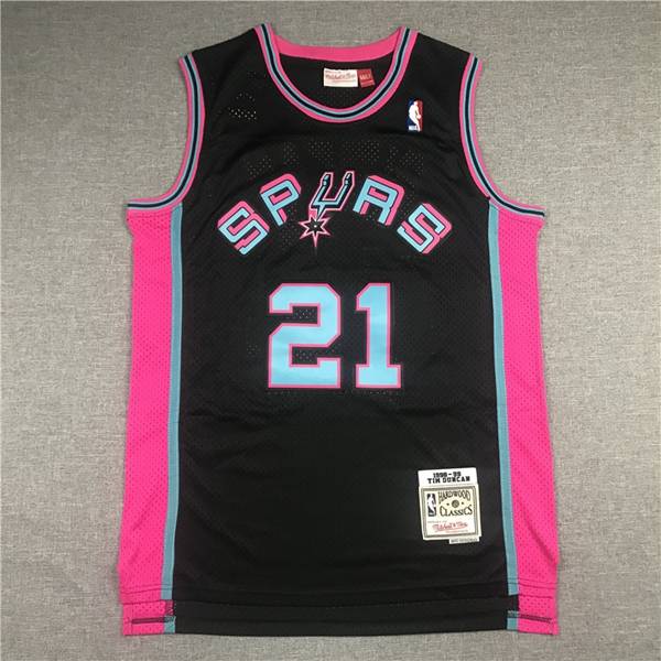 1998/99 San Antonio Spurs DUNCAN #21 Black Classics Basketball Jersey (Stitched)