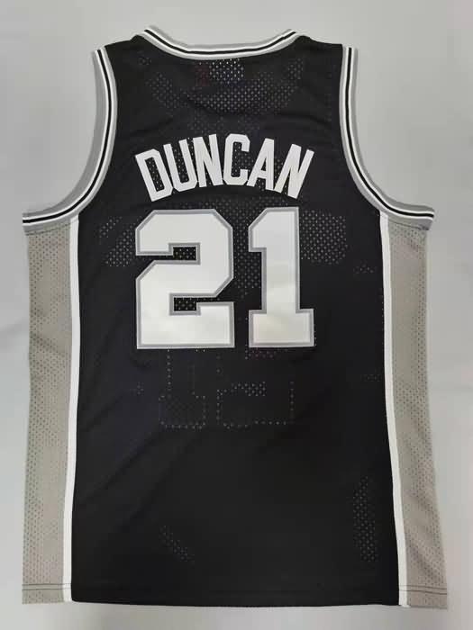 1998/99 San Antonio Spurs DUNCAN #21 Black Classics Basketball Jersey 02 (Stitched)