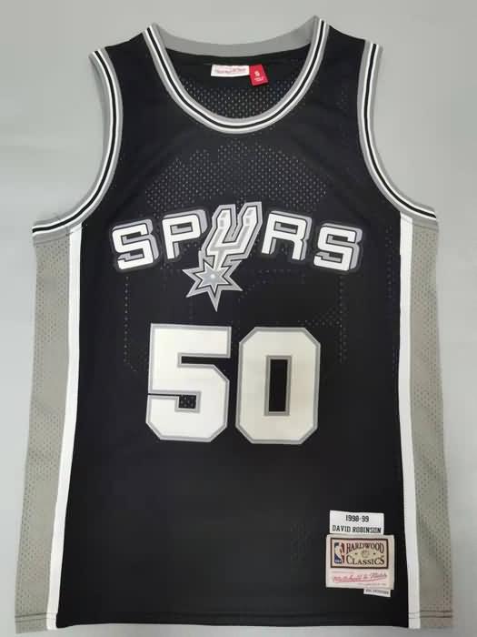 1998/99 San Antonio Spurs ROBINSON #50 Black Classics Basketball Jersey (Stitched)