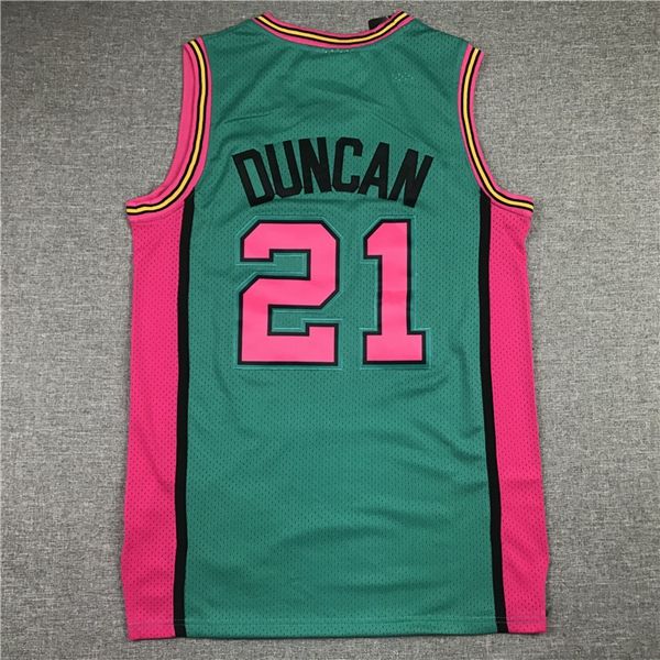 1998/99 San Antonio Spurs DUNCAN #21 Green Classics Basketball Jersey (Stitched)