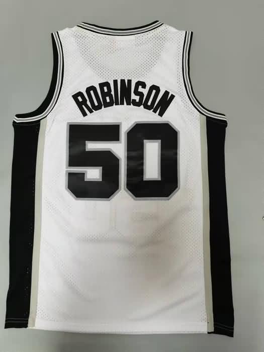 1998/99 San Antonio Spurs ROBINSON #50 White Classics Basketball Jersey (Stitched)