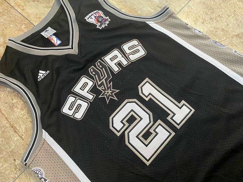 San Antonio Spurs DUNCAN #21 Black Classics Basketball Jersey (Closely Stitched)