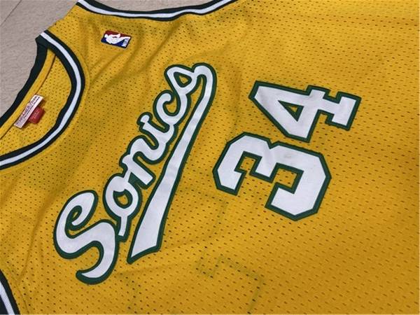 2003/04 Seattle Sounders ALLEN #34 Yellow Classics Basketball Jersey (Stitched)