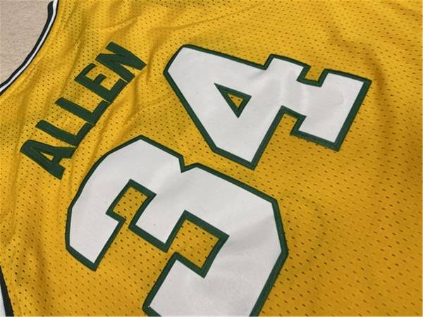 2003/04 Seattle Sounders ALLEN #34 Yellow Classics Basketball Jersey (Stitched)