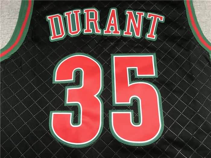 2007/08 Seattle Sounders DURANT #35 Black Classics Basketball Jersey 02 (Stitched)