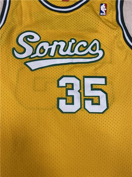 2007/08 Seattle Sounders DURANT #35 Yellow Classics Basketball Jersey (Stitched)