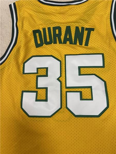 2007/08 Seattle Sounders DURANT #35 Yellow Classics Basketball Jersey (Stitched)