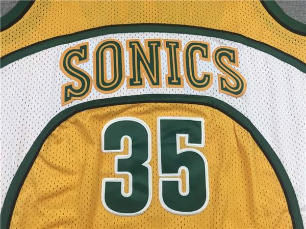 2007/08 Seattle Sounders DURANT #35 Yellow Classics Basketball Jersey 02 (Stitched)