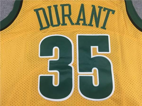 2007/08 Seattle Sounders DURANT #35 Yellow Classics Basketball Jersey 02 (Stitched)