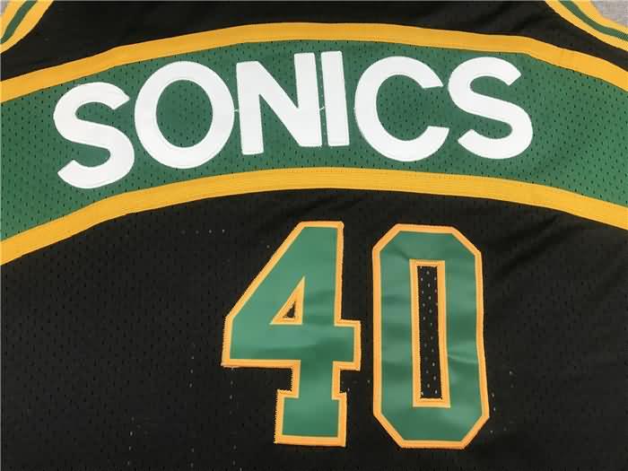 1994/95 Seattle Sounders KEMP #40 Black Classics Basketball Jersey (Stitched)