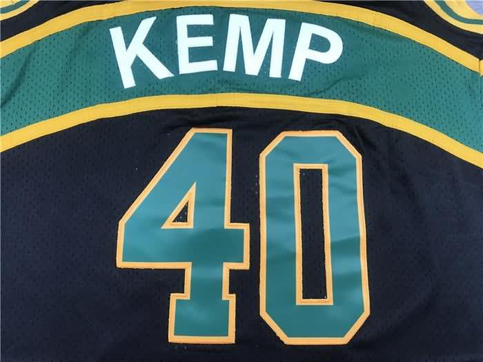 1994/95 Seattle Sounders KEMP #40 Black Classics Basketball Jersey (Stitched)