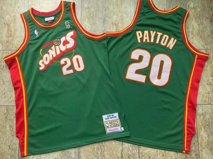 1995/96 Seattle Sounders PAYTON #20 Green Classics Basketball Jersey (Closely Stitched)