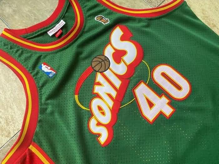 1995/96 Seattle Sounders KEMP #40 Green Classics Basketball Jersey (Closely Stitched)