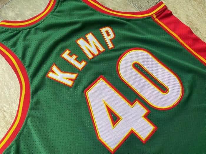 1995/96 Seattle Sounders KEMP #40 Green Classics Basketball Jersey (Closely Stitched)