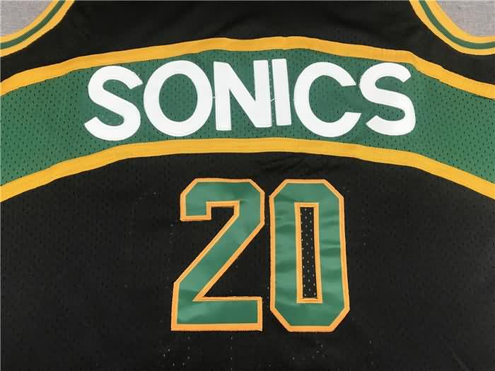 1995/96 Seattle Sounders PAYTON #20 Black Classics Basketball Jersey 02 (Stitched)