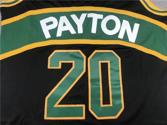 1995/96 Seattle Sounders PAYTON #20 Black Classics Basketball Jersey 02 (Stitched)