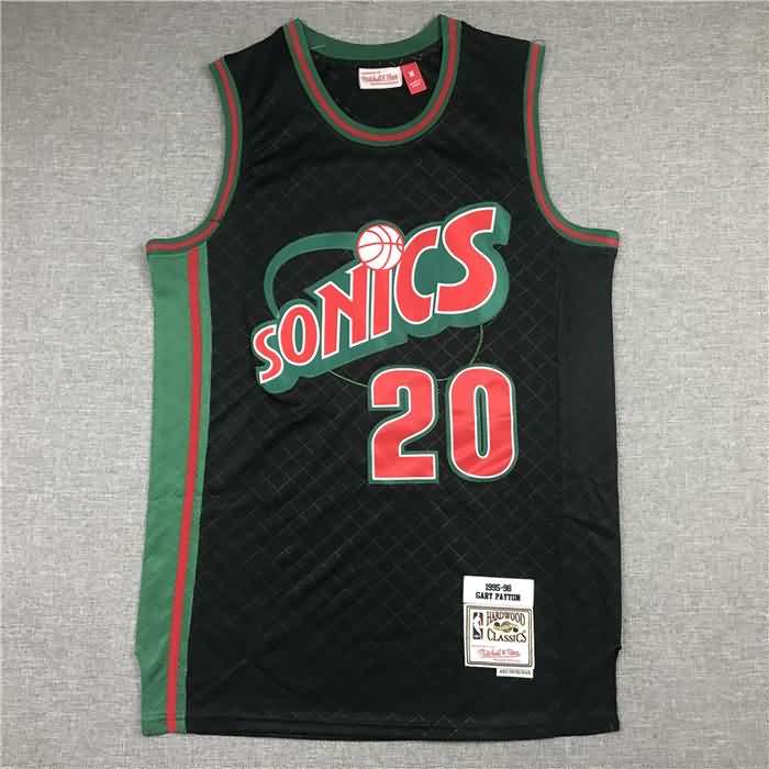 1995/96 Seattle Sounders PAYTON #20 Black Classics Basketball Jersey 03 (Stitched)