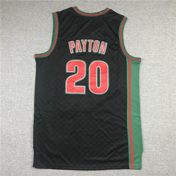 1995/96 Seattle Sounders PAYTON #20 Black Classics Basketball Jersey 03 (Stitched)