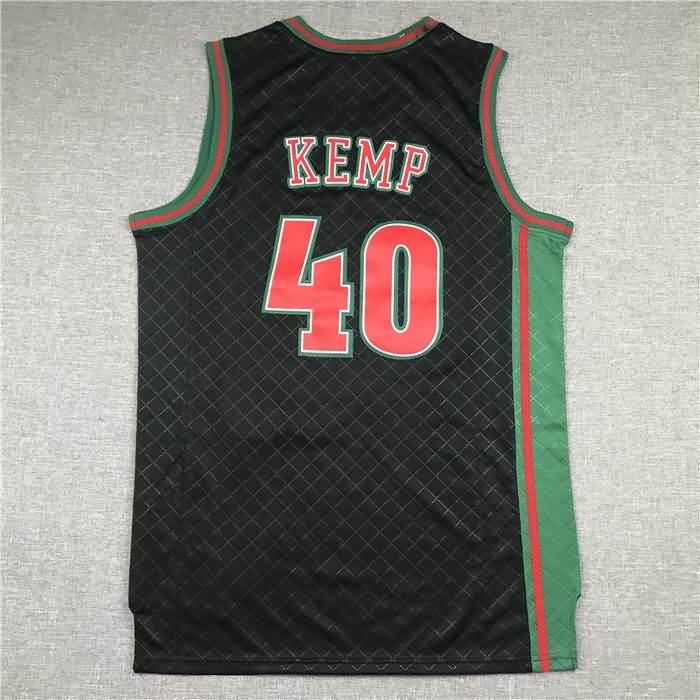 1995/96 Seattle Sounders KEMP #40 Black Classics Basketball Jersey (Stitched)